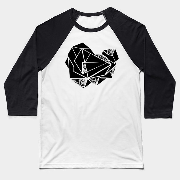 Geometric elegant modern mid center black Baseball T-Shirt by soycarola